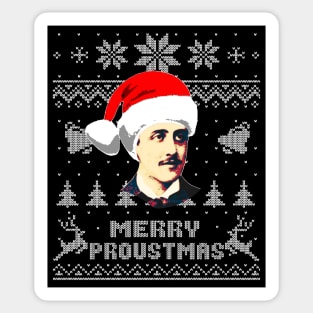 Marcel Proust Funny Christmas Sticker